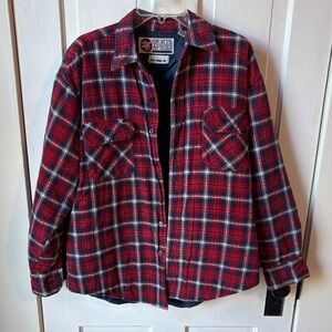 Vintage Sports Afield Red Plaid Flannel Men's‎ Shirt